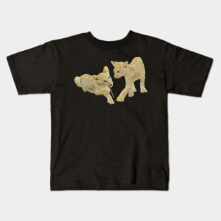 Lion-Babies - Predator - Cat - Big Cat - Africa Kids T-Shirt